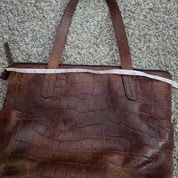 Fossil Leather Zip Tote Bag - Picture 7 of 8